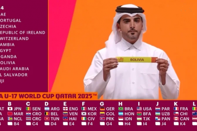 Mundial Sub-17: Bolivia enfrentará a Qatar, Italia y Sudáfrica en el grupo A del torneo