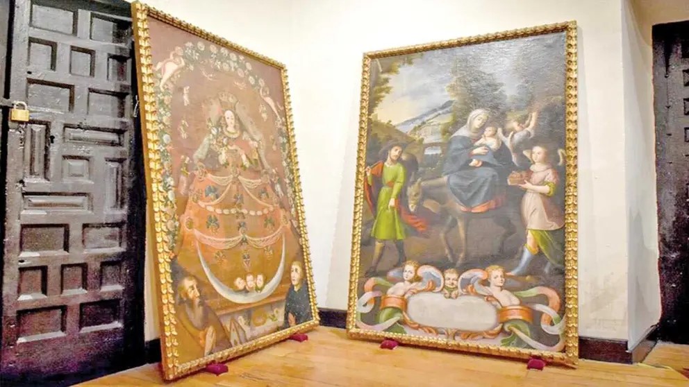 Casa Nacional de Moneda restituye dos lienzos coloniales a Templo de San Martín