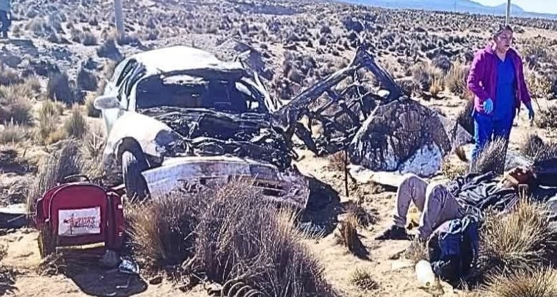 Dos muertos y dos heridos en fatal accidente Potosí–Cucho Ingenio