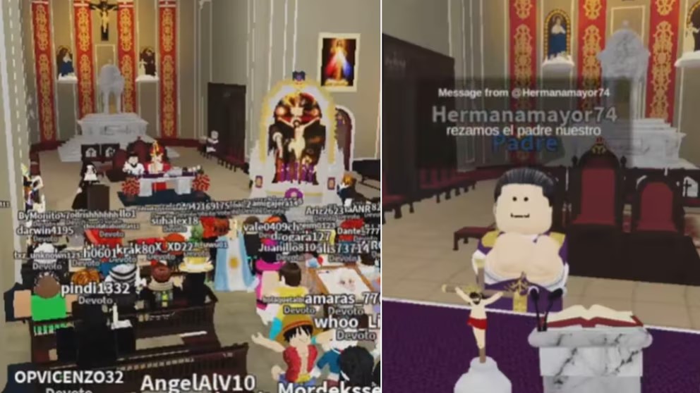 Iglesia peruana celebra misas virtuales en Roblox dentro de una réplica digital de la Catedral de Chiclayo
